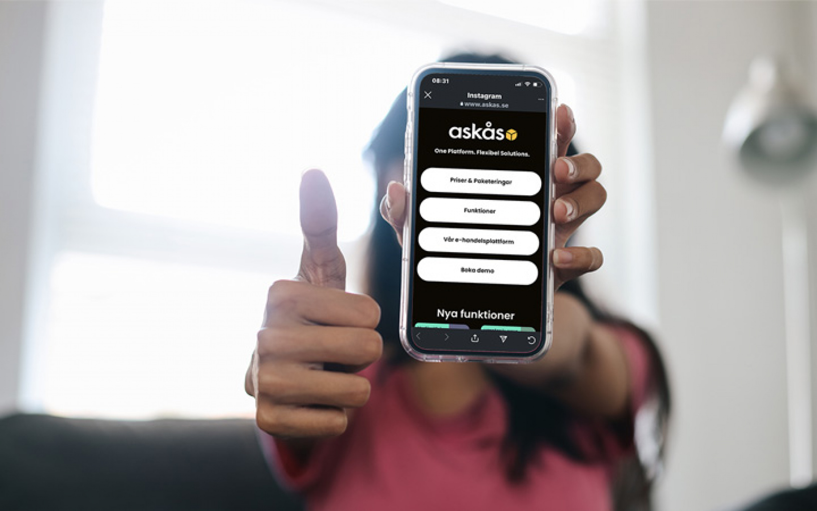 Skapa flexibla länksidor<br/>i Askås e-handelsplattform