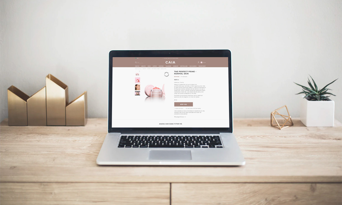 Caia Cosmetics lanserade e-handel med Askås
