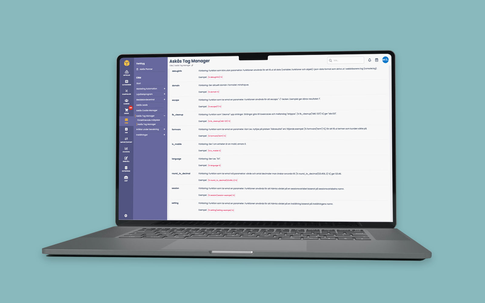 Askås Tag Manager i gruppen Funktioner hos Askås I&R AB (askas_0030)