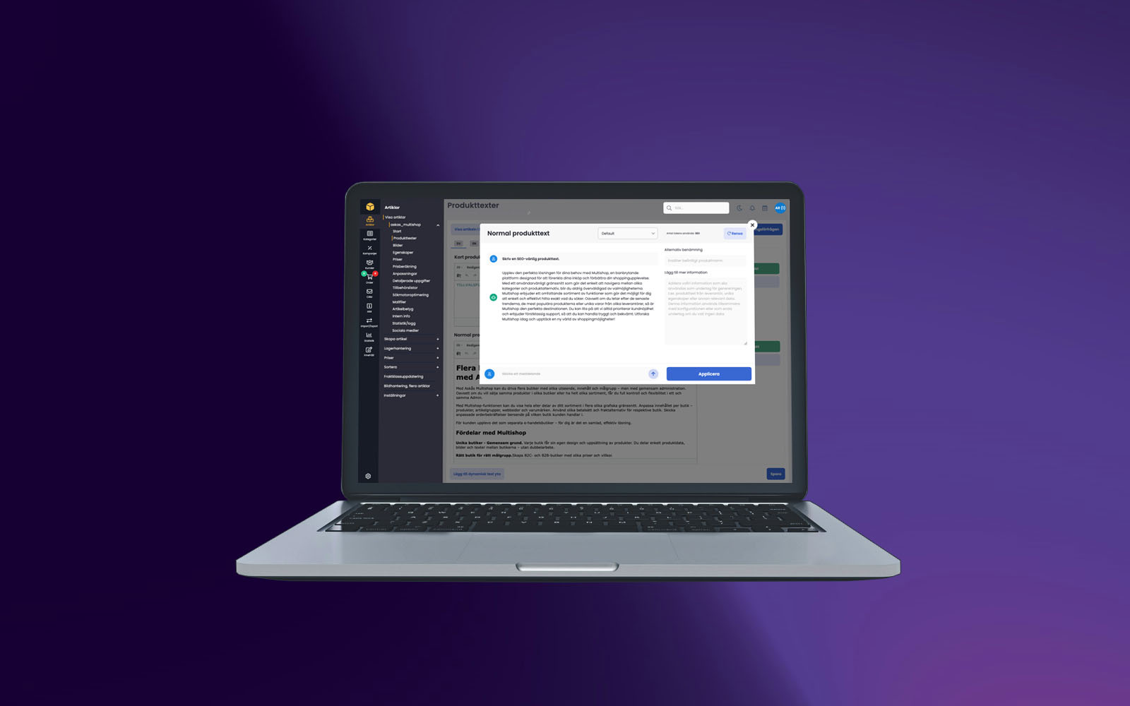 AI - Produkttexter i gruppen Funktioner hos Askås I&R AB (askas_AIgenerering)